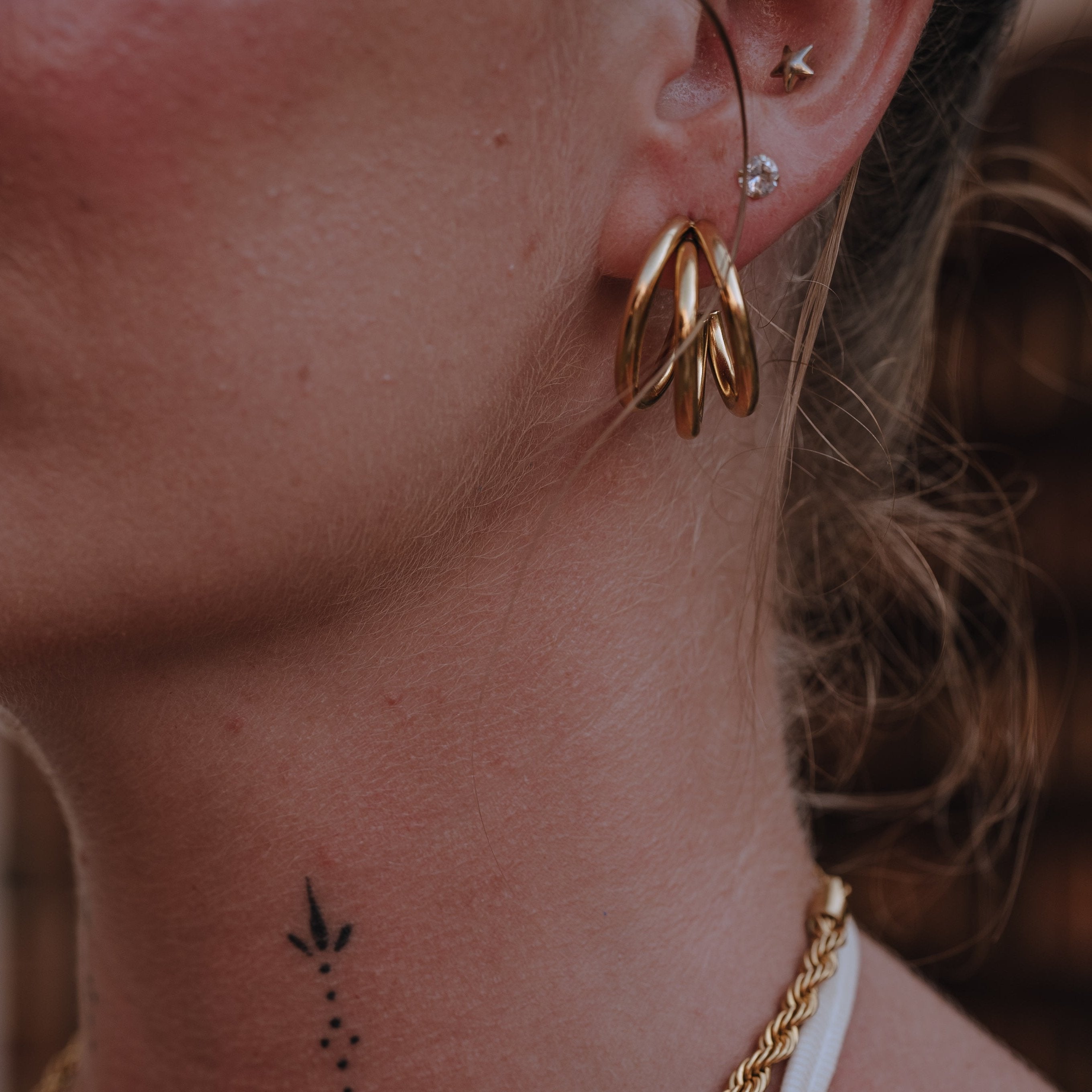 Chunky Tripple Hoops